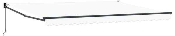 Markiza wysuwana Biały 450 x 300 x 165 cm Poliester i aluminium
