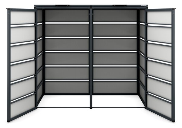 Zabudowa śmietnikowa 240L dwukomorowa, antracyt