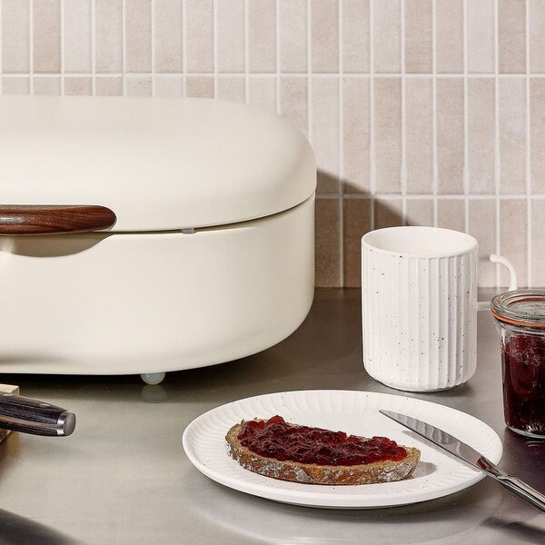 Biały kubek new bone china 410 ml Ora Gloss – Salt&Pepper