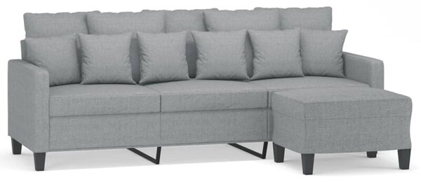 Sofa 3-osobowa z podnÃ³Å¼kiem, jasnoszara, 180 cm, tkaninÄ
