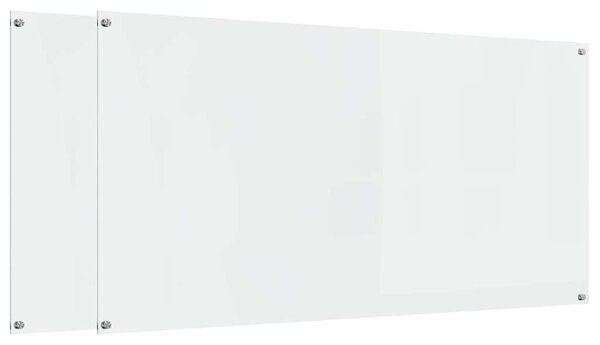 Panel kuchenny 2 pcs przezroczysty 120 x 60 cm szkło hartowane