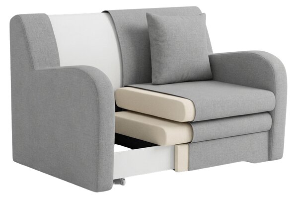 Rozkładana 2-osobowa sofa ARIO ROYAL, biała