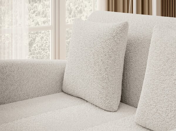 Rozkładana 2-osobowa sofa ARIO ROYAL, biała