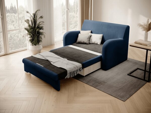 Rozkładana sofa dwuosobowa ARIO NUBE, ciemnoniebieska