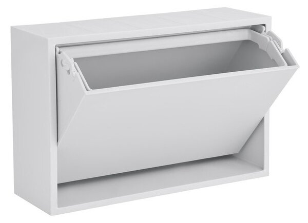 Biały ścienny kosz na śmieci z plastiku z recyklingu Mini Box – ReCollector