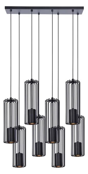 Czarna duża industrialna lampa wisząca nad stół S777 P6-D37