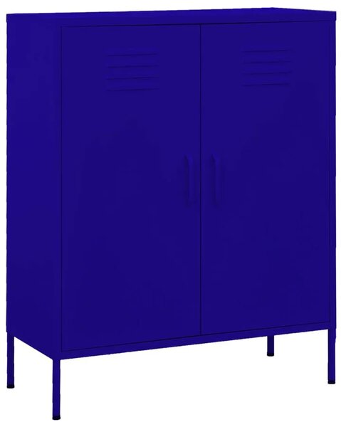Granatowa szafka gospodarcza w stylu industrialnym H6-D23