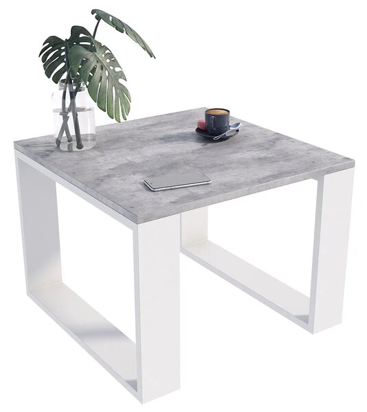 Industrialna ława kawowa do salonu beton + biały H0-W09