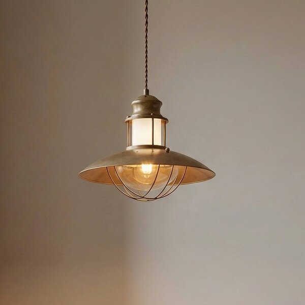 Lampa wisząca Louisanne Lindby, możliwość ściemniania, brązowy / rdzawy, przedpokój, metal, morski