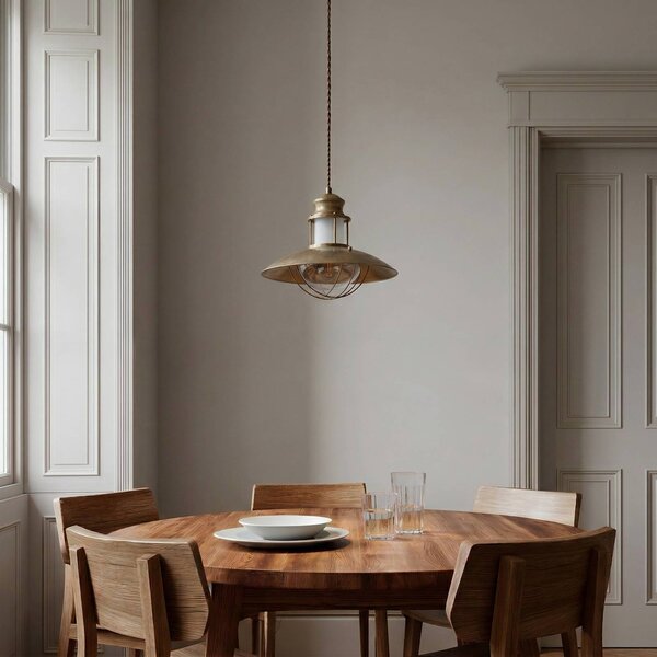 Lampa wisząca Louisanne Lindby, możliwość ściemniania, brązowy / rdzawy, przedpokój, metal, morski