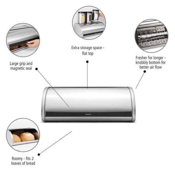 Stalowy chlebak Roll Top – Brabantia