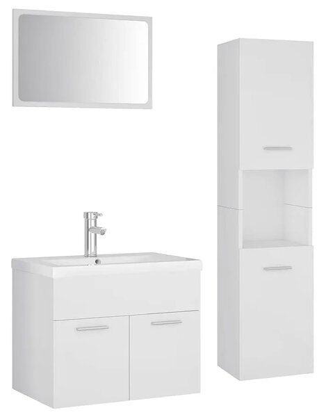 Podwieszane meble łazienkowe z umywalką 60 cm biały mat L1-D31