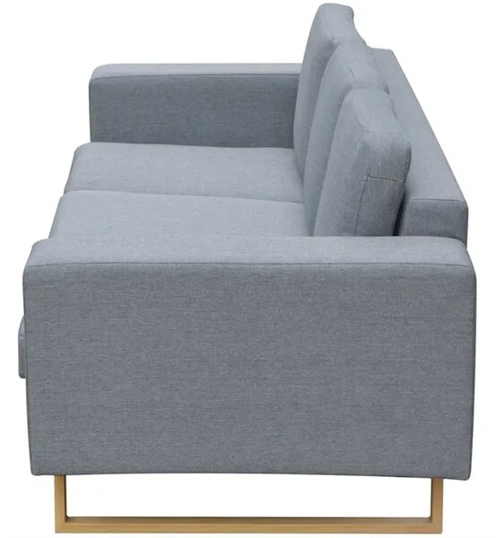 Jasnoszara 3-osobowa sofa T9-P55