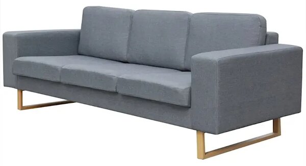 Jasnoszara 3-osobowa sofa T9-P55