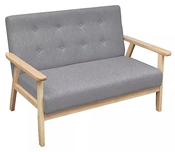 Jasnoszara sofa 2-osobowa P1-C44