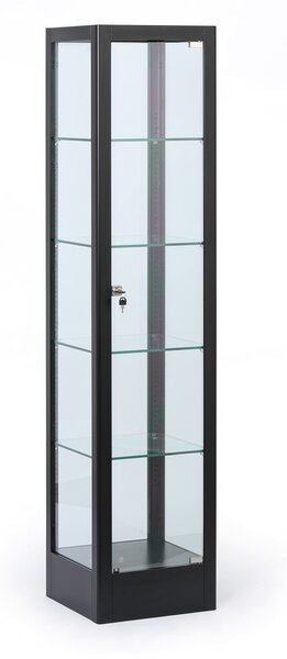 Witryna szklana, 1800 × 400 × 400 mm, czarna
