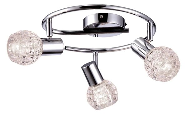 Srebrna lampa sufitowa z 3 regulowanymi kloszami - 17X A759 R4-B44