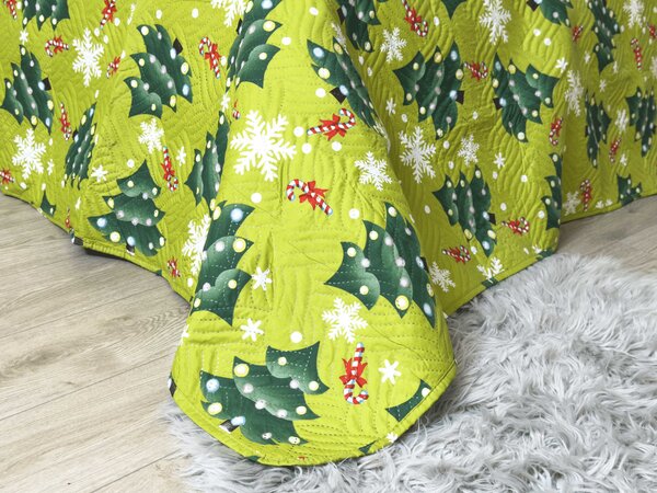 Narzuta na łóżko CHRISTMAS TREE, zielony Rozmiar: 170 x 210 cm