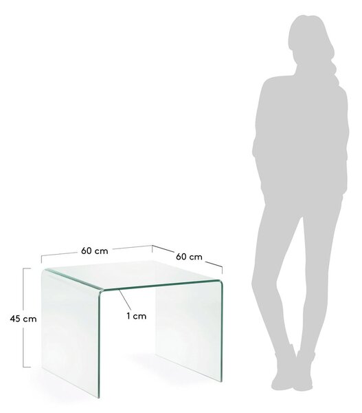 Szklany stolik 60x60 cm Burano – Kave Home