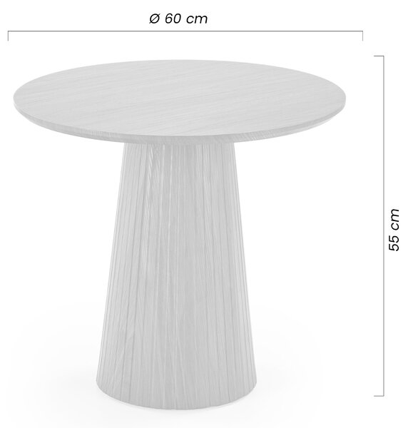 Stolik kawowy okrągły Stellis 60 cm - orzech