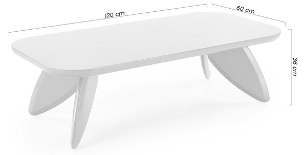 Stolik kawowy prostokątny Lumis 120 cm - zielony