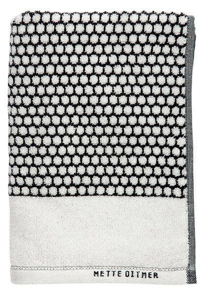 Czarno-biały bawełniany ręcznik 50x100 cm Grid – Mette Ditmer Denmark