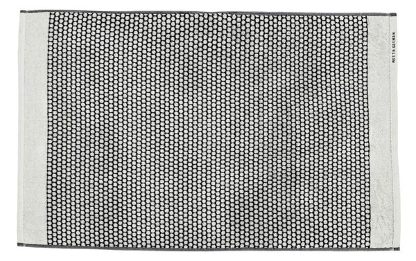 Czarno-biały tekstylny dywanik łazienkowy 50x80 cm Grid – Mette Ditmer Denmark