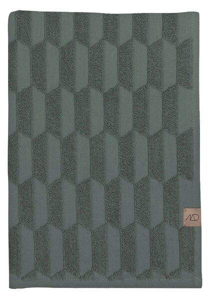Ciemnozielony bawełniany ręcznik 50x95 cm Geo – Mette Ditmer Denmark