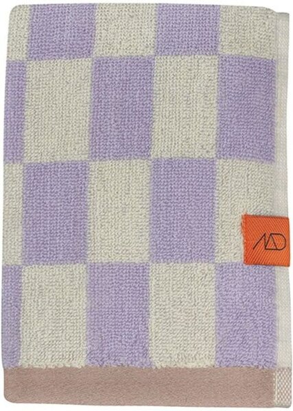 Jasnożółto-fioletowy ręcznik kąpielowy z bawełny organicznej 70x133 cm Retro – Mette Ditmer Denmark