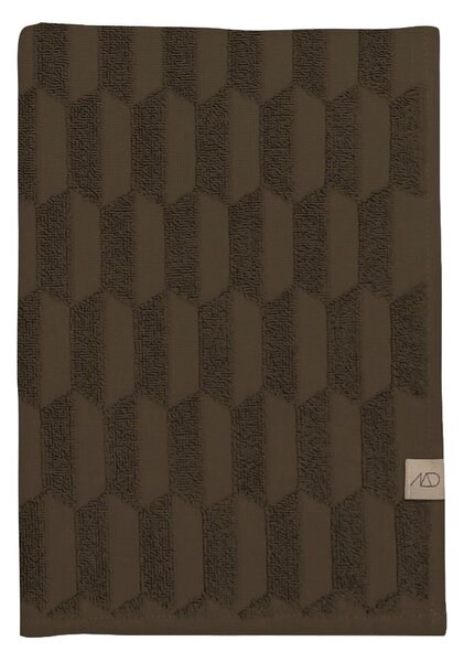 Ciemnobrązowe bawełniane ręczniki zestaw 2 szt. 35x55 cm Geo – Mette Ditmer Denmark