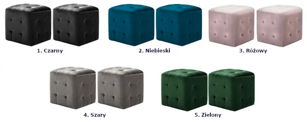 Zestaw dwóch różowych puf wypoczynkowych K3-W94