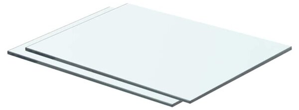 Półki, 2 szt., panel z przezroczystego szkła, 40 x 25 cm