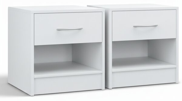 Zestaw stolików nocnych BIANCA, 2 szt., 41x39x28 cm, biały Casaria