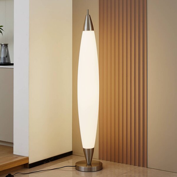 Lampa stojąca LED Tarell Lucande, możliwość ściemniania, biały / opal, salon / jadalnia, tworzywo sztuczne, nowoczesny