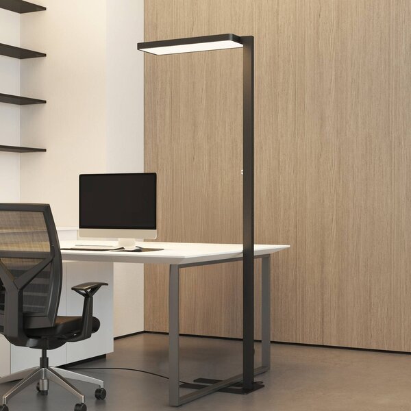 Arcchio lampa stojąca LED Timon, 54W, czarna, wysokość 195 cm Timon Arcchio, możliwość ściemniania, czarny, biuro, aluminium, nowoczesny