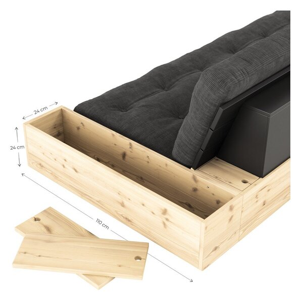 Kremowa rozkładana sofa 244 cm Base – Karup Design