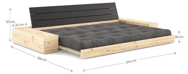 Kremowa rozkładana sofa 244 cm Base – Karup Design