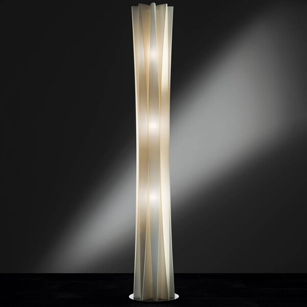 Slamp Lampa stojąca designerska Bach, możliwość ściemniania, mosiężny / złoty, salon / jadalnia, tworzywo sztuczne, design