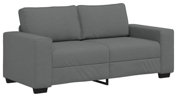 Sofa 2-osobowa, ciemnoszara, 180x77x82 cm, tapicerowana tkaninÄ