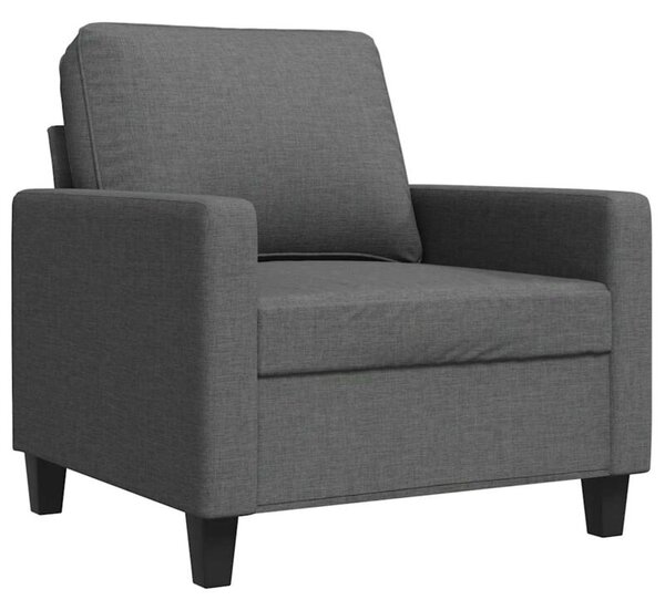 Fotel, ciemnoszary, 60 cm, obity tkaninÄ