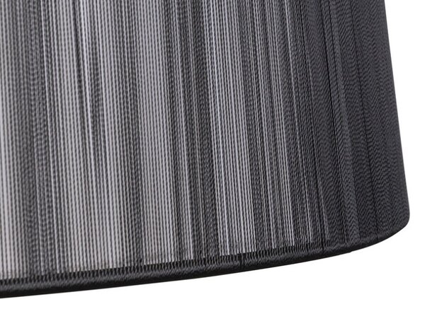Czarna lampa wisząca z nitkowym abażurem - 24X połysk V160 F3-H10