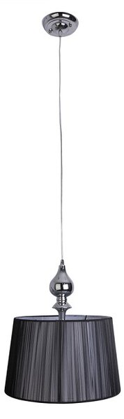 Czarna lampa wisząca z nitkowym abażurem - 24X połysk V160 F3-H10