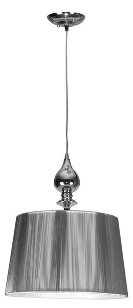 Srebrna lampa wisząca z dekoracyjnym abażurem W2-S40