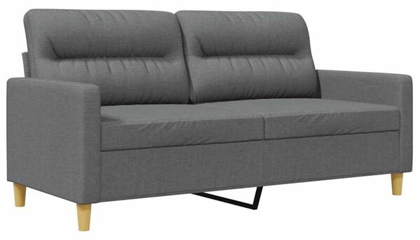 Sofa 2-osobowa, ciemnoszara, 140 cm, tapicerowana tkaninÄ