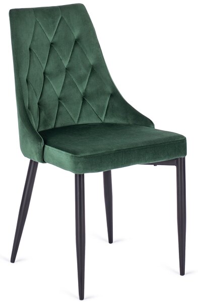 Aksamitne krzesło z niskimi podłokietnikami Cork