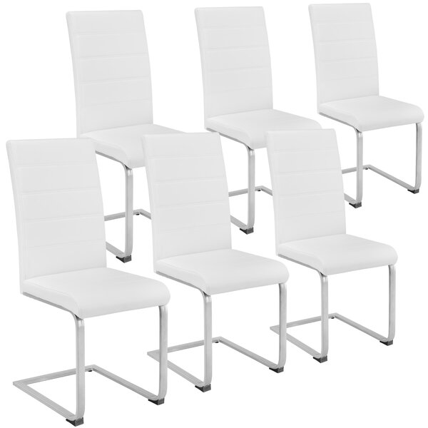 Tectake 403896 6 krzesła do jadalni - biały