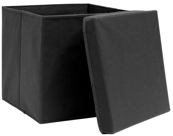 Komplet 4 czarnych składanych pudełek K1-S98