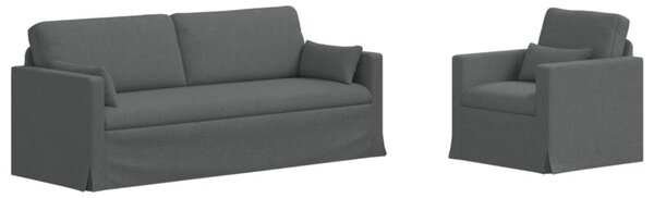 ModuÅowy zestaw sof ciemnoszary z metalowÄ ramÄ i ergonomicznymi siedziskami