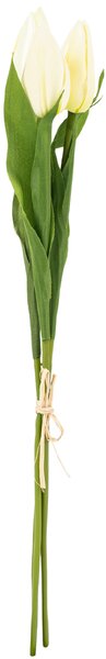 Sztuczny bukiet tulipanów kremowy, 50 cm