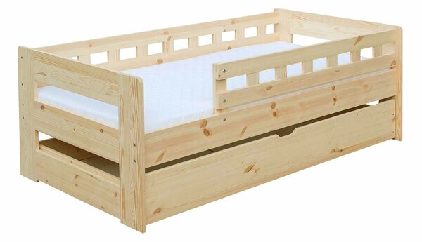 Łóżko Nicola 80x180 drewniane z szufladą